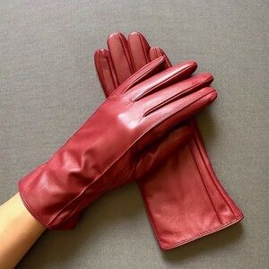 Private Label Red Leather Opera Gloves